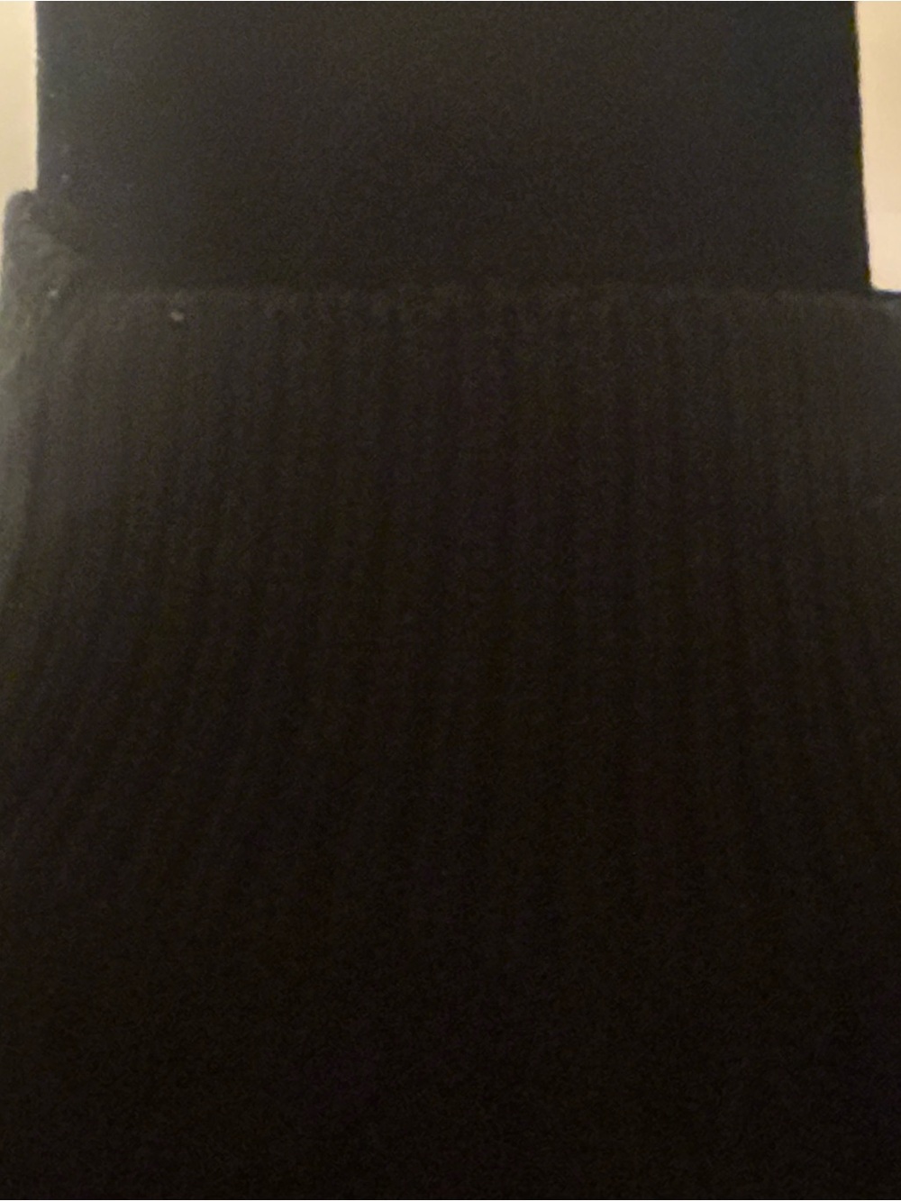 Black Ribbed Knit sleeveless mock turtleneck